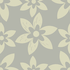 Seamless flowers pattern. Hand draw abstract pattern

