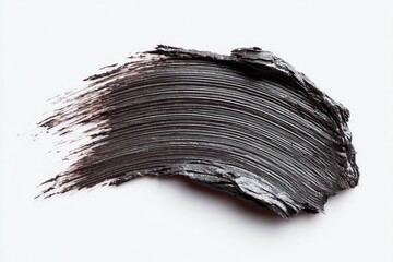 Dark mascara smudge on white background (1)