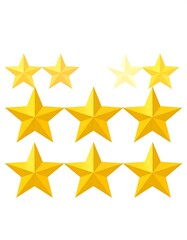 Obraz premium Golden stars, rating system