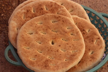 Traditional Moroccan Bread Khobz