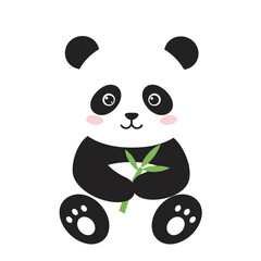 Obraz premium Adorable Panda Illustration Cute Bamboo Bear