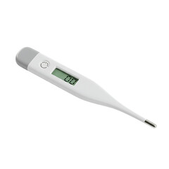 3d illustration of digital thermometer isolated on transparent background
