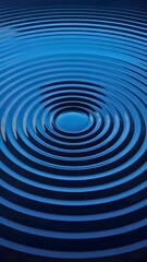 Concentric Blue Circles Radiating Outward, Creating a Rippling Effect