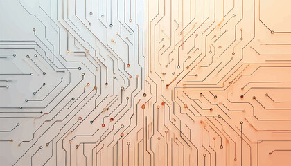Circuit board A digital vector illustration of interconnected pathways and microchips