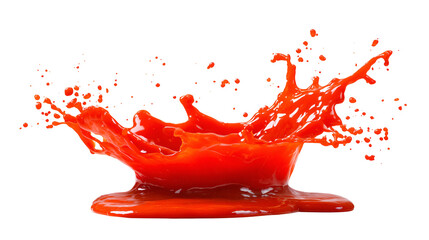 Vibrant Red Liquid Splashing on Black Background