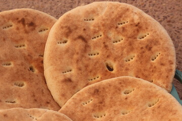 Traditional Moroccan Bread Khobz