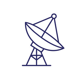 satellite dish emitting signal waves