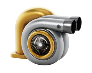 Car turbo on transparent background. 3D illustration