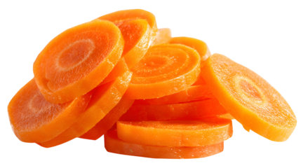 Sliced carrots healthy food orange vegetable