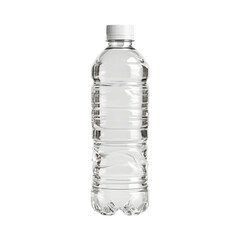 Clear Plastic Water Bottle Isolated on Black Background for Hydration Concept