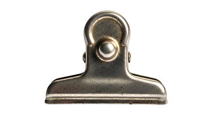 Metal binder clip isolated on transparent background