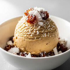ice cream with coconut