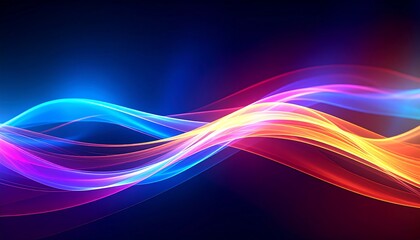 Abstract glowing waves in vibrant colors (1)