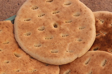 Traditional Moroccan Bread Khobz