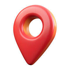 3D Red Location Pin  Realistic Map Marker Icon for Navigation Apps and Websites