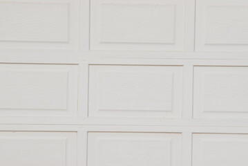 White garage door details