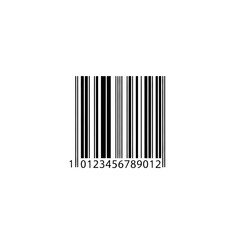 Minimalist Barcode with Numbers on white Background, High Quality PNG.