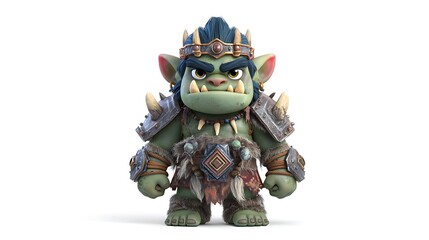 3d cute goblin cartoon character