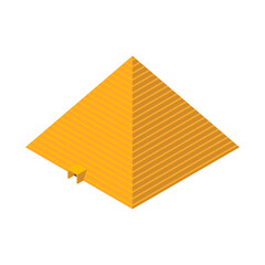 Iconic Egyptian Pyramid, Ancient Wonder of the World, Geometric Structure Art