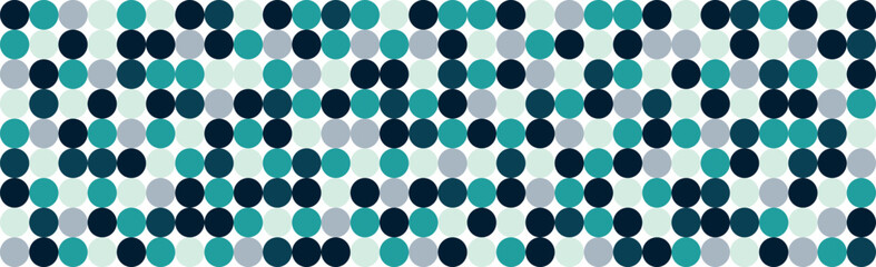 Panoramic abstract background of colorful circles, web template, Bauhaus style - Vector illustration