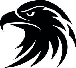 Eagle Head Silhouette Logo Vector Design