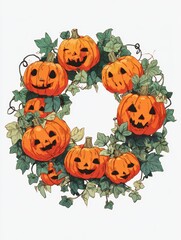 halloween pumpkin wreath