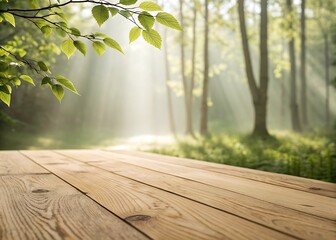 Light Wood Texture with Blurred Natural Shadows