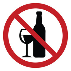 Red circular prohibition symbol graphic