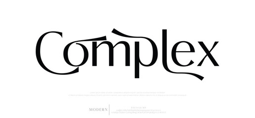 Complex modern stylish typography letter logo design
