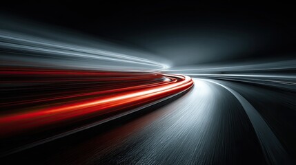 Obraz premium Abstract speed tunnel with streaks of light