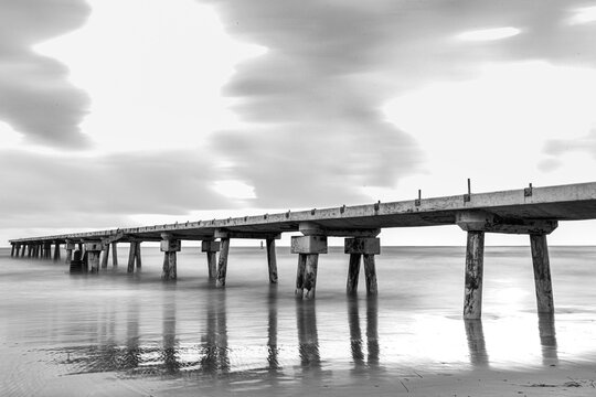 Butwani bridge and Malindi Pier area is a popular waterfront location known for stunning sunrises over the Indian Ocean. The pier is a concrete jetty that stretches about 400 meters into the ocean and