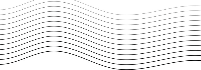 minimalist abstract background featuring wavy gray lines on a white backdrop creating a smooth and elegant pattern design for modern and creative wavey. Wavy line with flowing curves. Seamless pattern