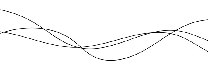 Thin line wavy background. Vector illustration isolated. Abstract Wavy Line. Wavy line horizontal divider outline minimalist art. Thin line wavy abstract vector background. Curve wave seamless pattern
