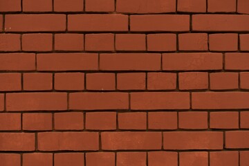 Obraz premium Bright Red Brick Wall Close-Up