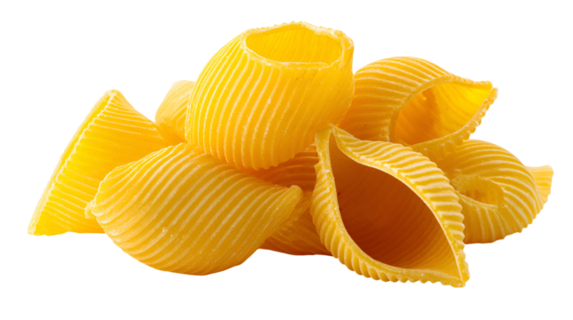 Delicious Golden Pasta Shells Closeup