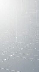 Obraz premium Abstract Futuristic Network Connection Lines and Glowing Particles Digital Background Vector Illustration