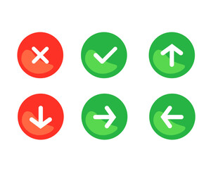 Checkmark and Cross Icon Pack, Arrow and Sign Vector Symbols, vector design