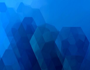 Abstract geometric shapes in deep blue
