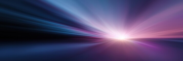 Abstract radiant light burst with vivid blue and purple streaks