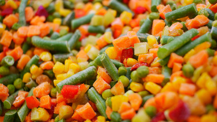 Nice colorful vegetable mix close-up