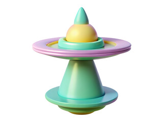 Abstract structure pastel colors minimalist design modern art rendering creative composition aesthetic simple geometric shapes 3d illustration icon isolated on white background