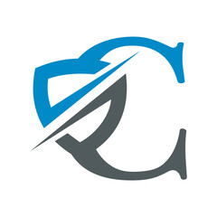Shield and Security Logo Combine With Letter C Vector Template