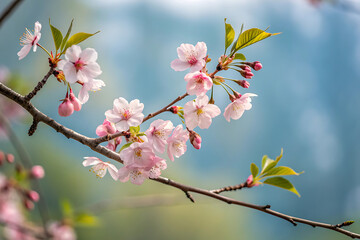 Spring Flowers with Shallow Depth of Field and Blurred Background
