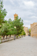 Picturesque Turisticheskaya Street in Bukhara city