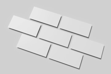 Blank gift voucher for mockup - 3D Rendering