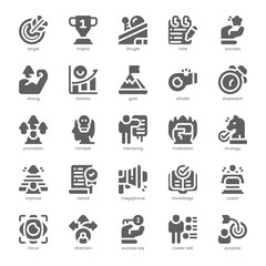 Career Mentoring Icon pack for your website, mobile, presentation, and logo design. Career Mentoring Icon solid design. Vector graphics illustration and editable stroke.