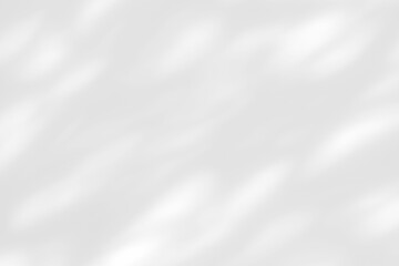 Shadow of leaves tree plant overlay on white wall. Sunlight effect shadow on the wall. Minimal blurred backdrop backgrounds. Summer tropical surface background.