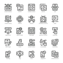 Content Creator Icon pack for your website, mobile, presentation, and logo design. Content Creator Icon outline design. Vector graphics illustration and editable stroke.