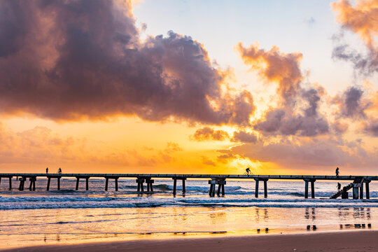 Butwani bridge and Malindi Pier area is a popular waterfront location known for stunning sunrises over the Indian Ocean. The pier is a concrete jetty that stretches about 400 meters into the ocean and