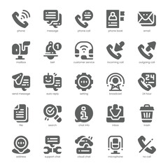 Contact Us Icon pack for your website, mobile, presentation, and logo design. Contact Us Icon solid design. Vector graphics illustration and editable stroke.